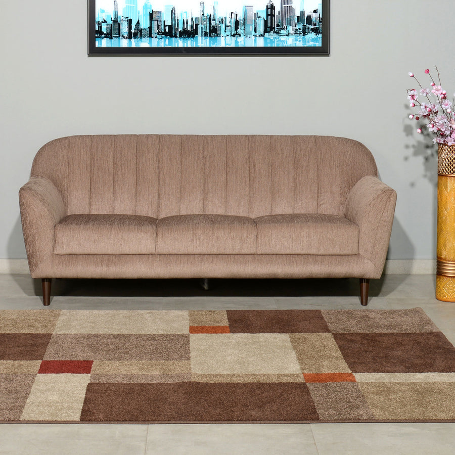 Nilkamal Antalya 3 Seater Sofa (Brown)