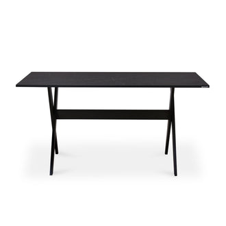 Nilkamal Aristo Solid Wood 6 Seater Dining Set (Walnut / Black)