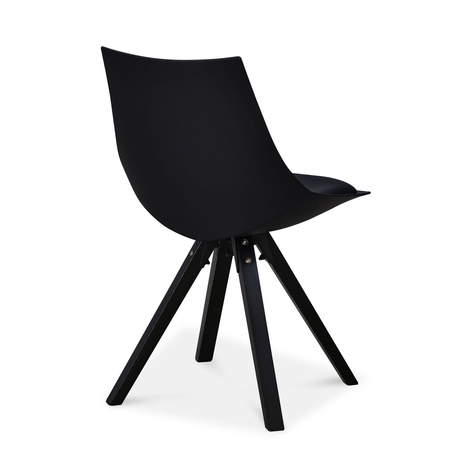 Nilkamal Aristo Leatherette Dining Chair (Dark Walnut / Black)