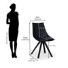 Nilkamal Aristo Leatherette Dining Chair (Dark Walnut / Black)
