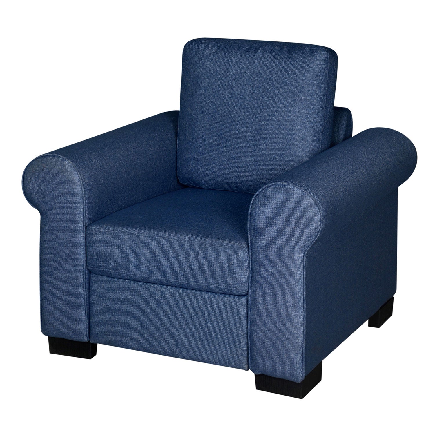 Nilkamal Array 1 Seater Bill Arm Sofa (Blue)