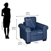 Nilkamal Array 1 Seater Bill Arm Sofa (Blue)
