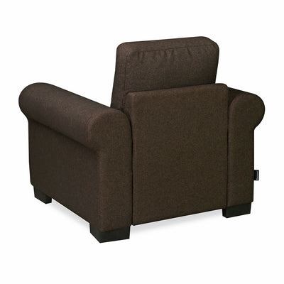 Nilkamal Array 1 Seater Bill Arm Sofa (Dark Brown)