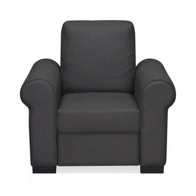 Nilkamal Array 1 Seater Bill Arm Sofa (Dark Grey)