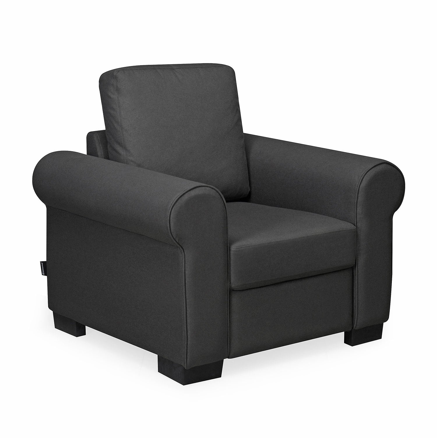 Nilkamal Array 1 Seater Bill Arm Sofa (Dark Grey)