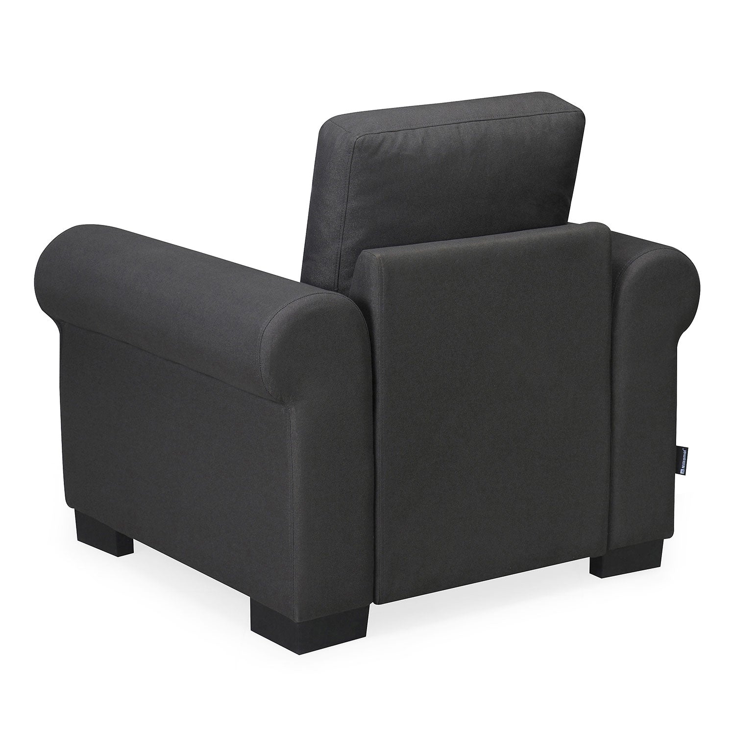 Nilkamal Array 1 Seater Bill Arm Sofa (Dark Grey)