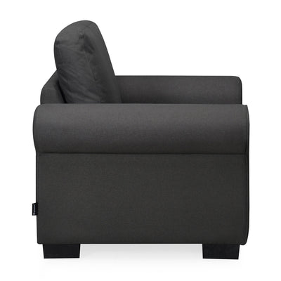Nilkamal Array 1 Seater Bill Arm Sofa (Dark Grey)