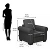 Nilkamal Array 1 Seater Bill Arm Sofa (Dark Grey)