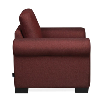 Nilkamal Array 1 Seater Bill Arm Sofa (Maroon)