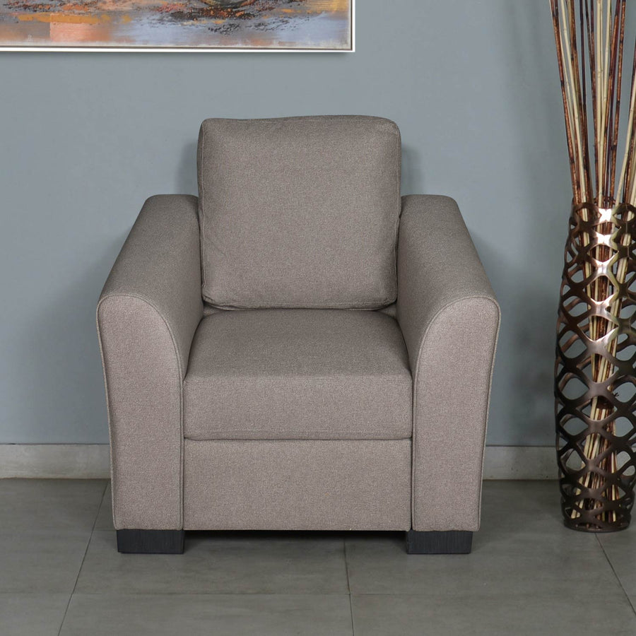 Nilkamal Array 1 Seater Mike Arm Sofa (Light Brown)