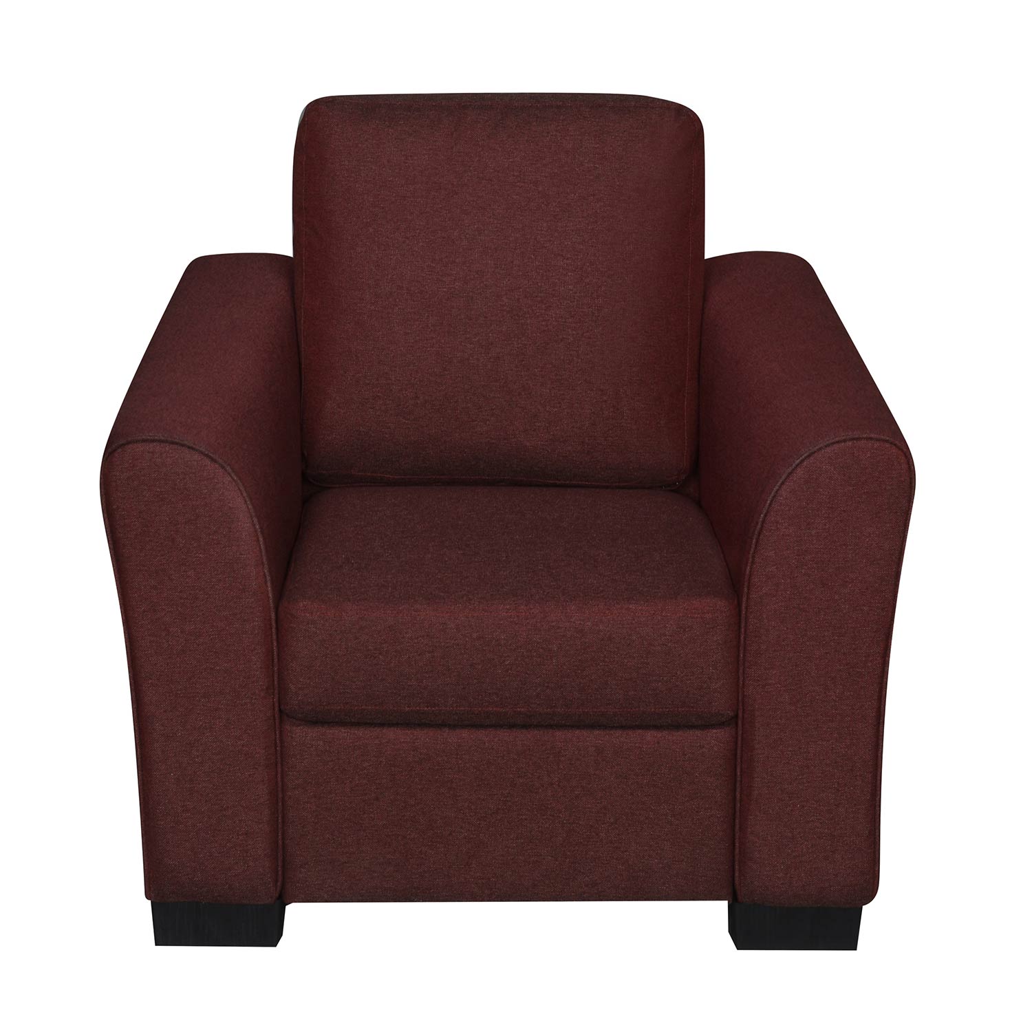 Nilkamal Array 1 Seater Mike Arm Sofa (Maroon)
