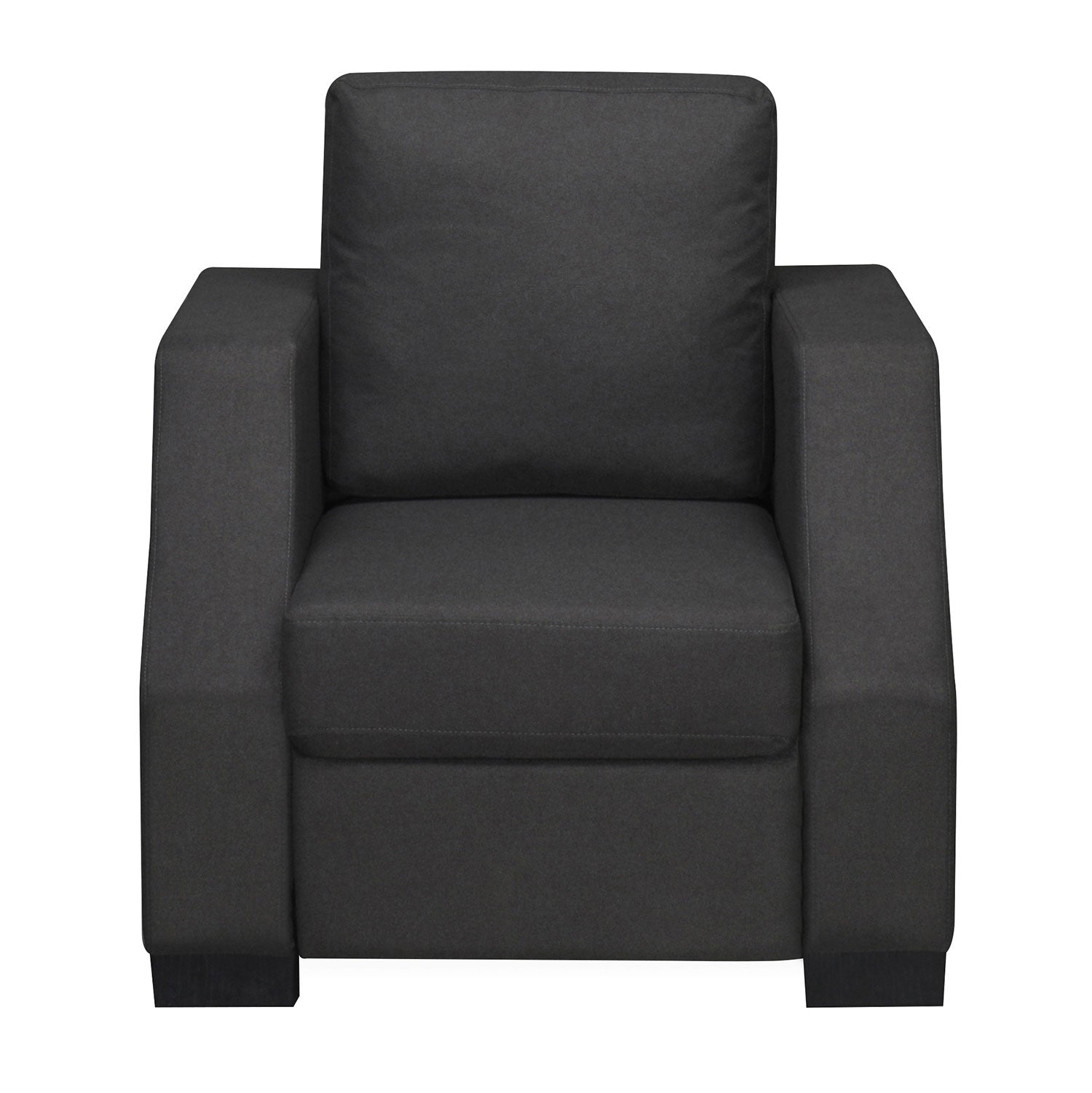 Nilkamal Array 1 Seater Rick Arm Sofa (Dark Grey)