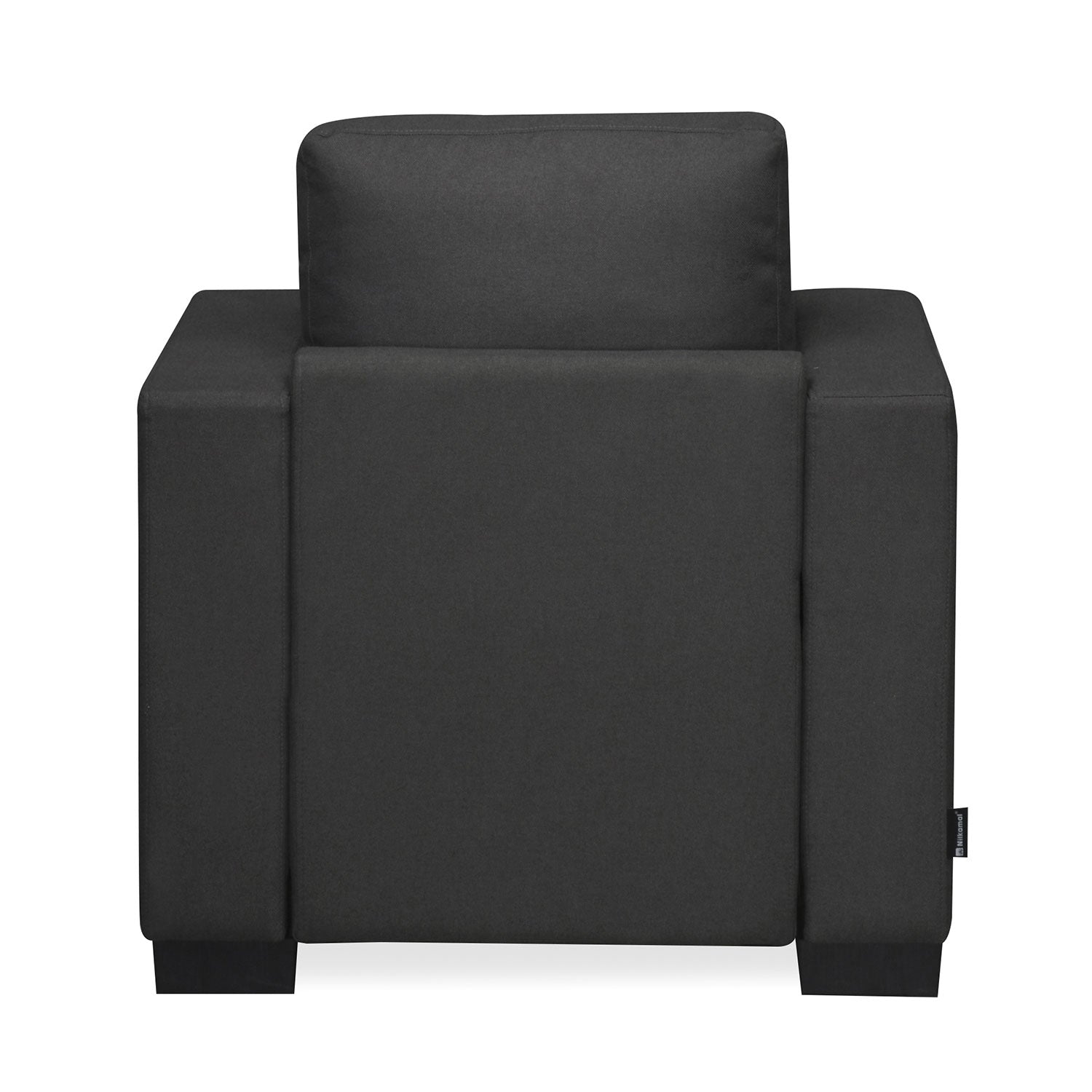 Nilkamal Array 1 Seater Rick Arm Sofa (Dark Grey)