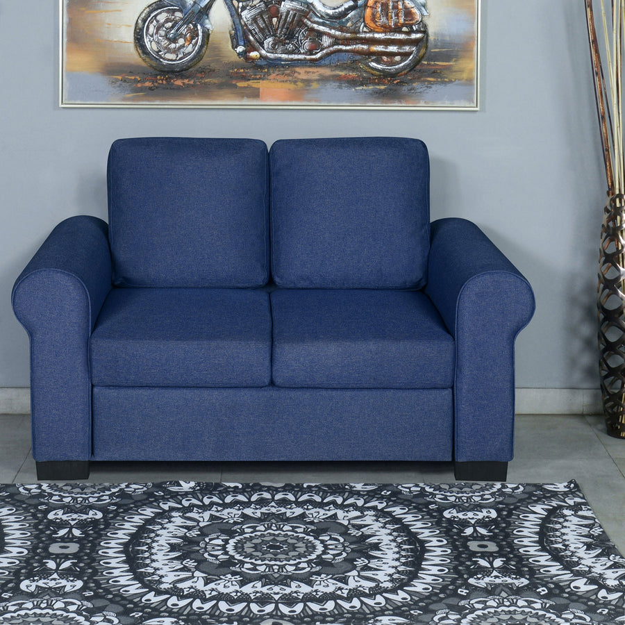 Nilkamal Array 2 Seater Bill Arm Sofa (Blue)