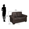 Nilkamal Array 2 Seater Bill Arm Sofa (Dark Brown)