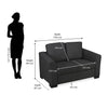 Nilkamal Array 2 Seater Mike Arm Sofa (Dark Grey)