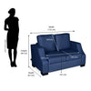 Nilkamal Array 2 Seater Rick Arm Sofa (Blue)