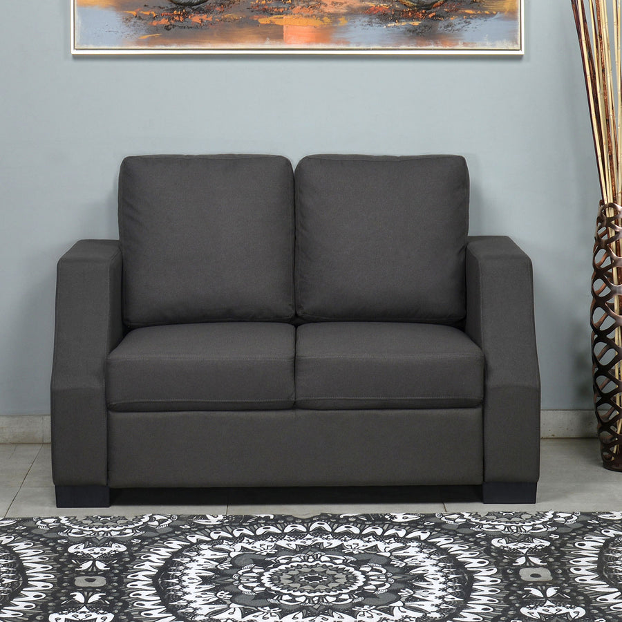 Nilkamal Array 2 Seater Rick Arm Sofa (Dark Grey)