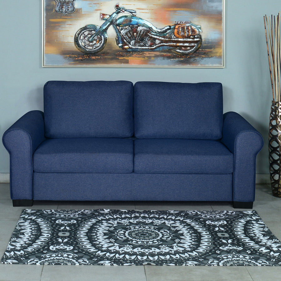 Nilkamal Array 3 Seater Bill Arm Sofa (Blue)