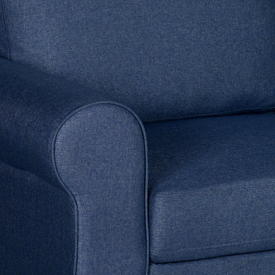 Nilkamal Array 3 Seater Bill Arm Sofa (Blue)