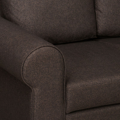 Nilkamal Array 3 Seater Bill Arm Sofa (Dark Brown)