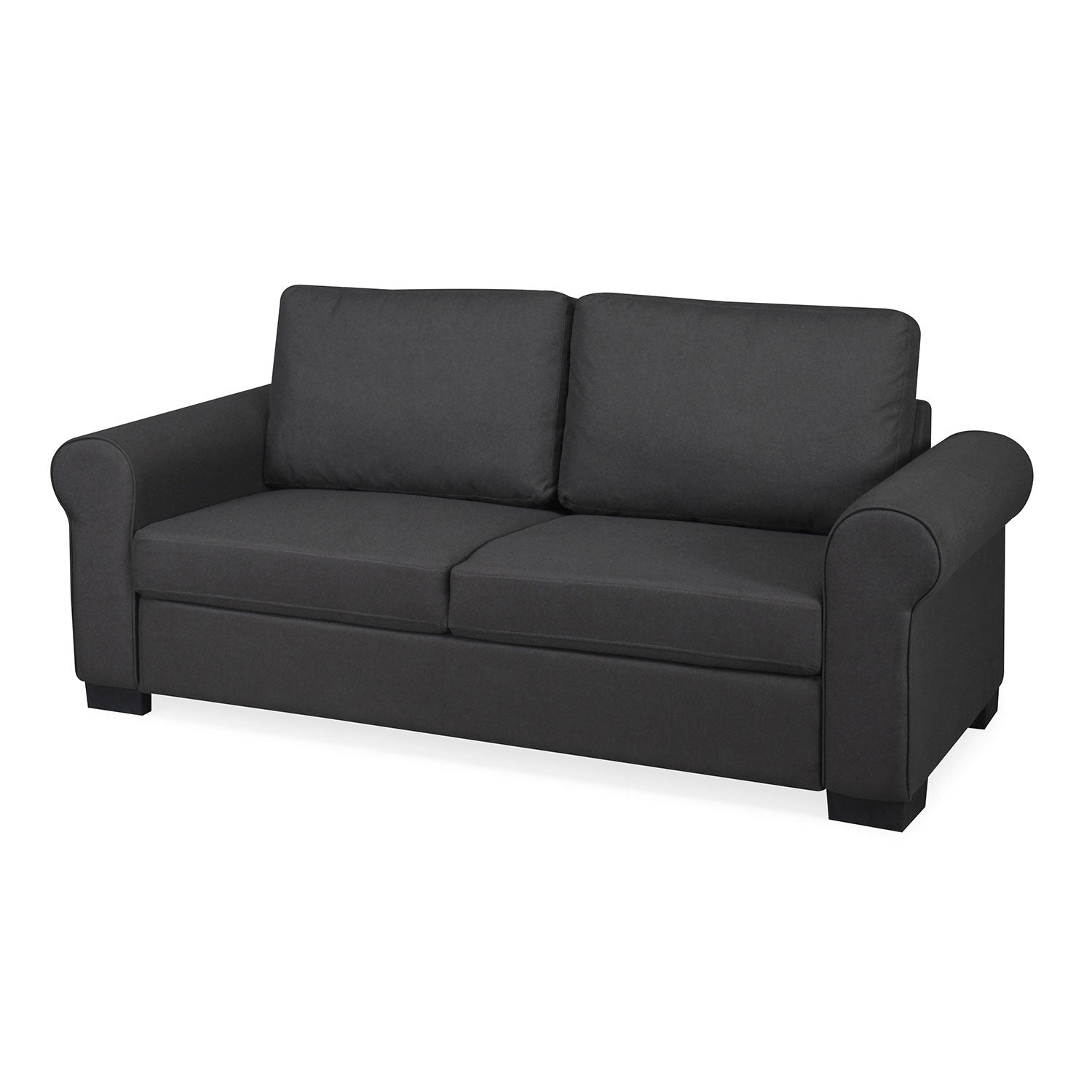 Nilkamal Array 3 Seater Bill Arm Sofa (Dark Grey)