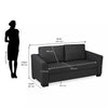 Nilkamal Array 3 Seater Mike Arm Sofa (Dark Grey)