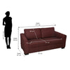 Nilkamal Array 3 Seater Mike Arm Sofa (Maroon)