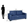 Nilkamal Array 3 Seater Ron Arm Sofa (Blue)