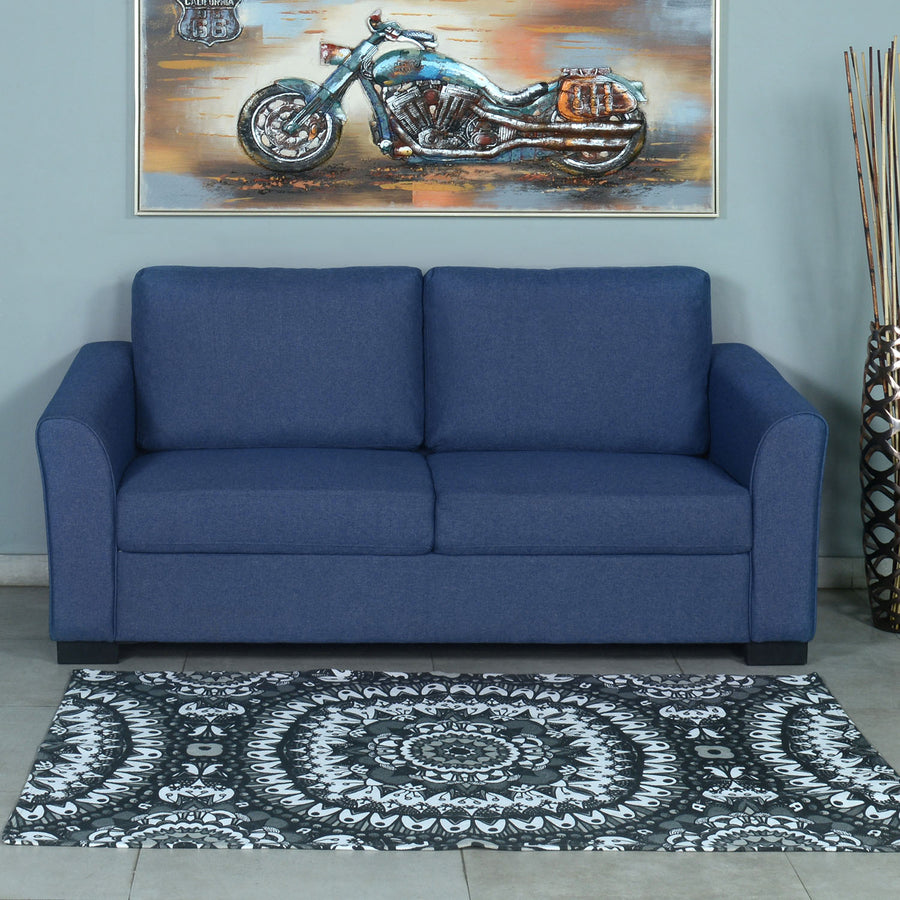 Nilkamal Array 3 Seater Mike Arm Sofa (Blue)