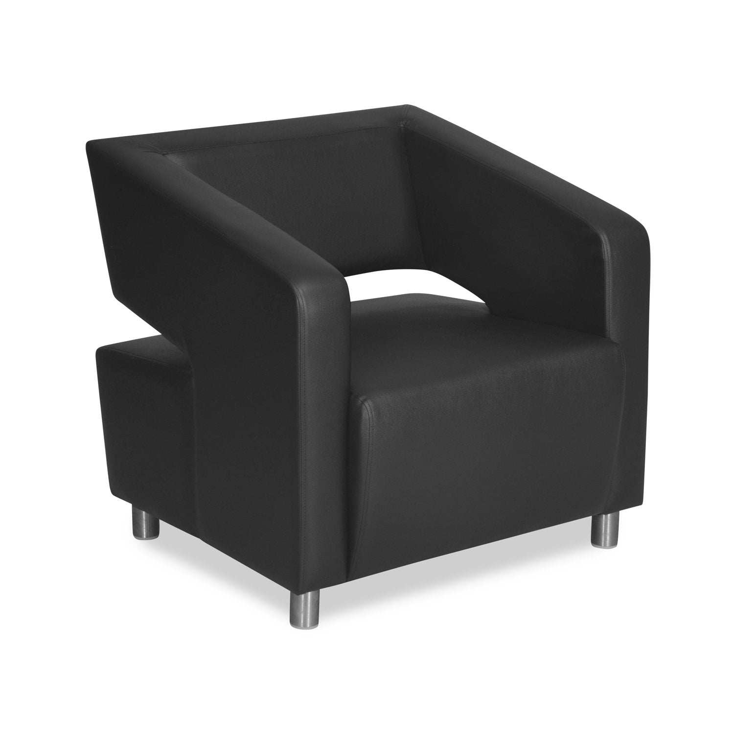 Nilkamal Arrow Leatherette 1 Seater Sofa (Black)