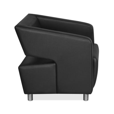 Nilkamal Arrow Leatherette 1 Seater Sofa Black Nilkamal Furniture
