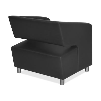 Nilkamal Arrow Leatherette 1 Seater Sofa (Black)