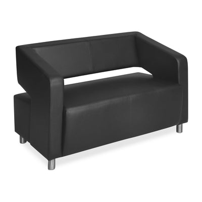 Nilkamal Arrow Leatherette 2 Seater Sofa (Black)