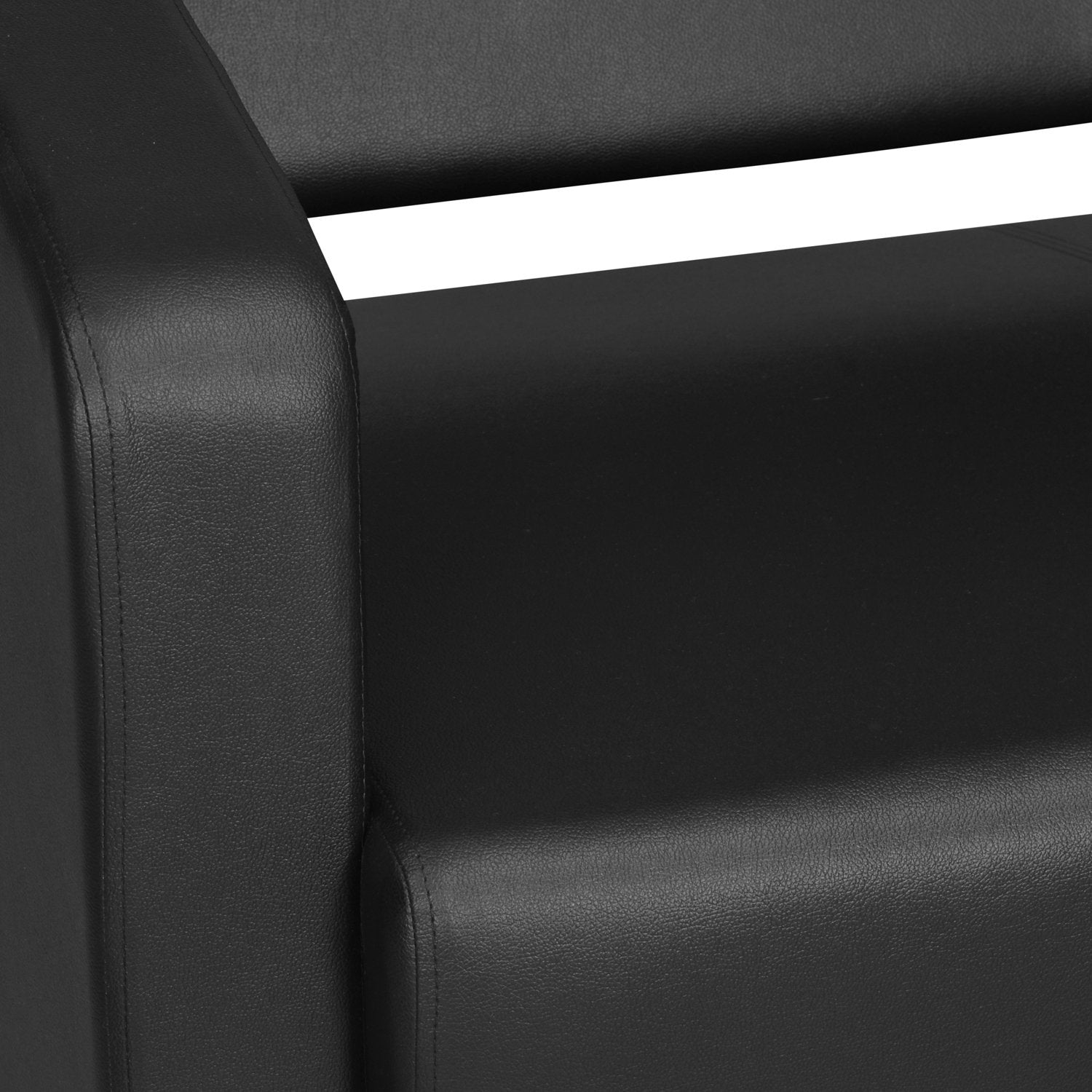 Nilkamal Arrow Leatherette 2 Seater Sofa (Black)