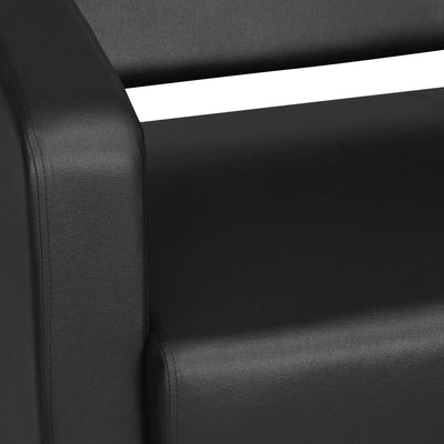 Nilkamal Arrow Leatherette 2 Seater Sofa (Black)