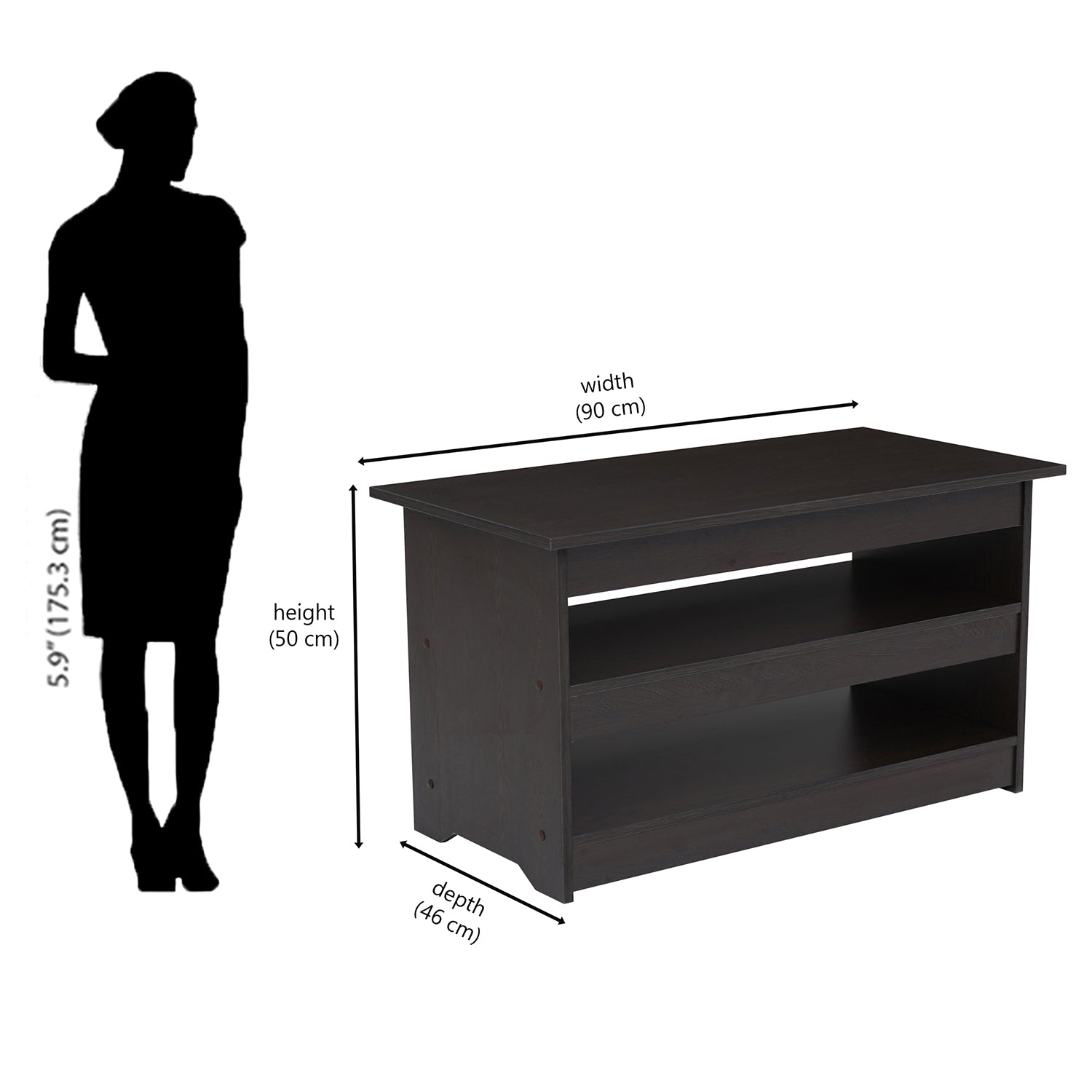 Nilkamal Aspen Coffee Table (New Wenge)