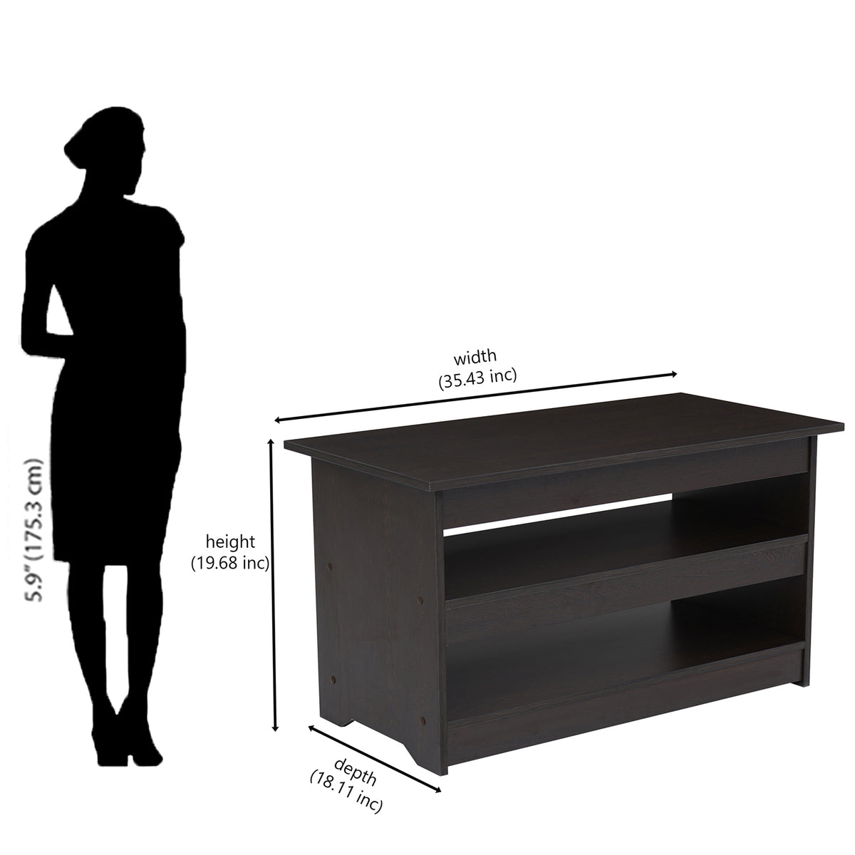 Nilkamal Aspen Coffee Table (New Wenge)