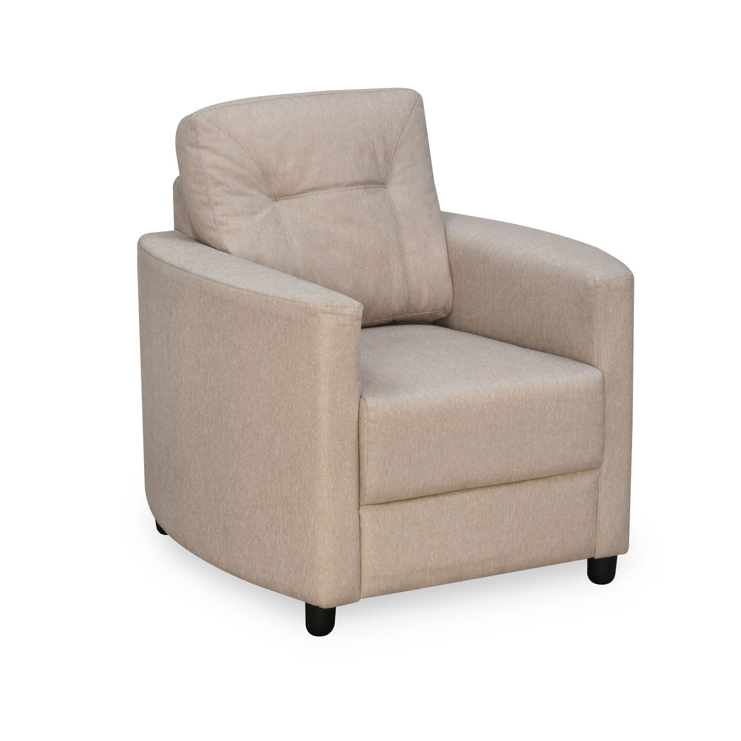 Nilkamal Astonic 1 Seater Fabric Sofa (Beige)