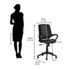 Nilkamal Astor Mid Back Mesh Office Chair (Black)