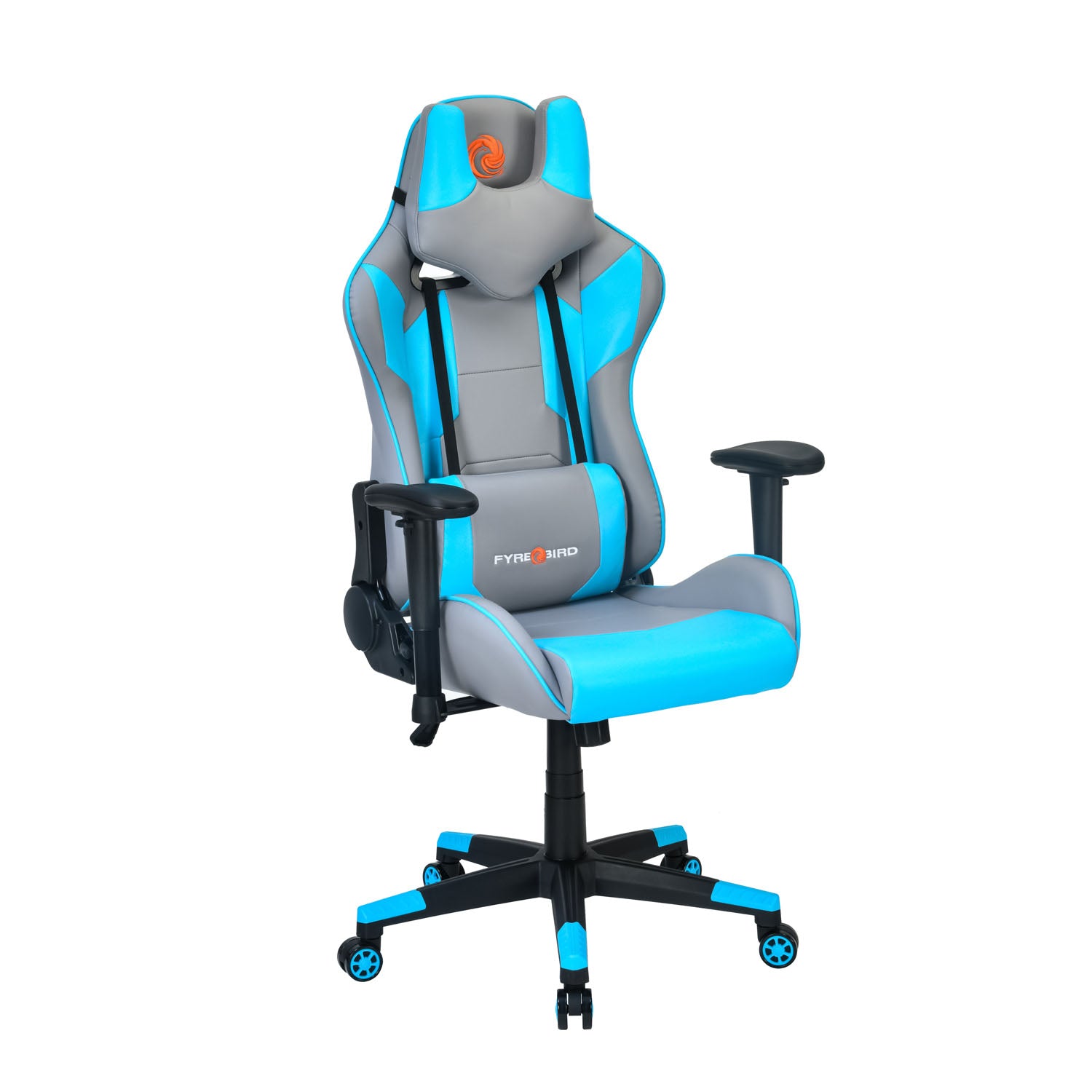 Nilkamal Fyrebird Athena Gaming Chair (Grey / Turquoise)
