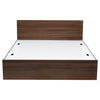 Nilkamal Arthur King Bed with Storage (Walnut) - Front View