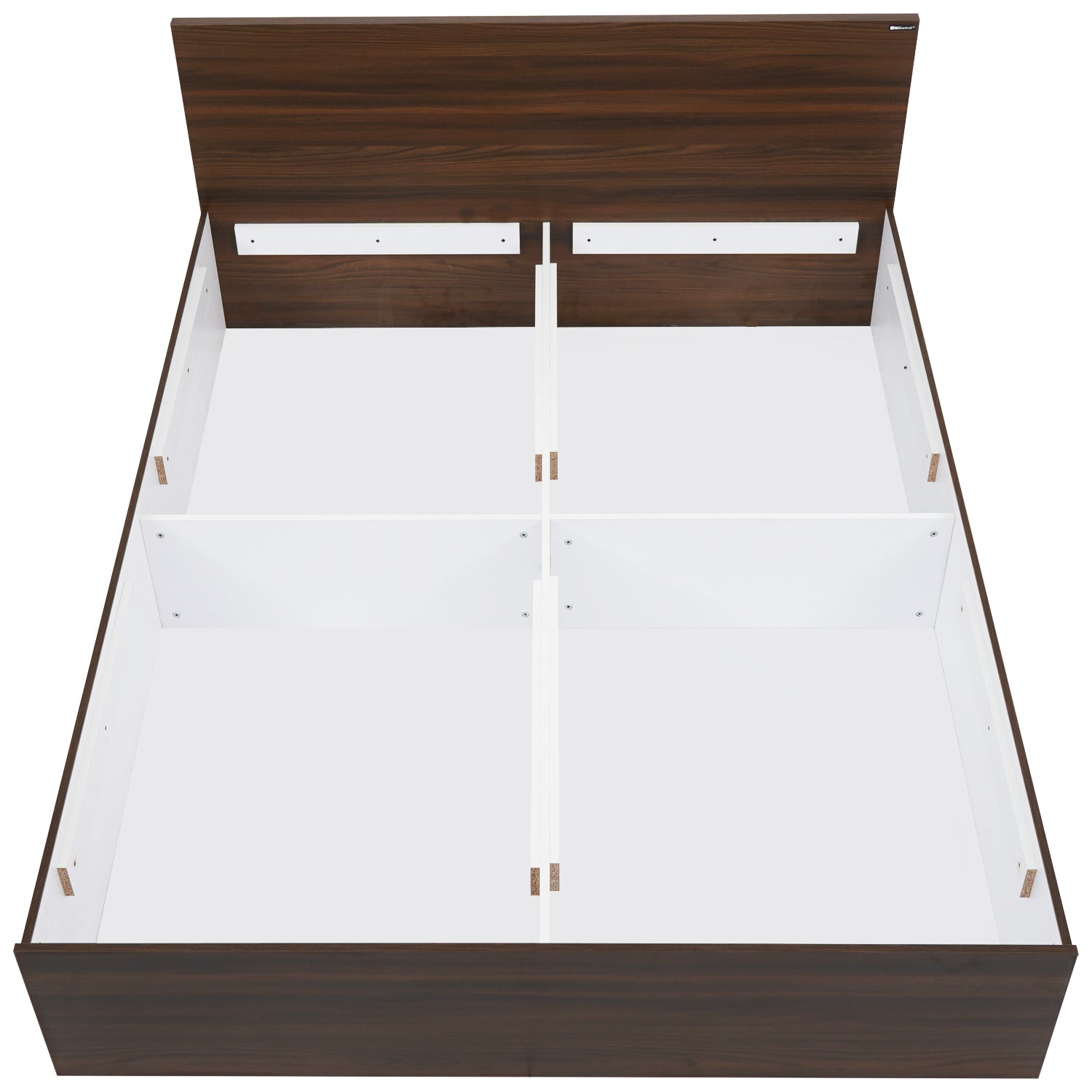 Nilkamal Arthur King Bed with Storage (Walnut)