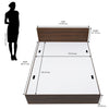 Nilkamal Arthur King Bed with Storage (Walnut) - Size In Inches