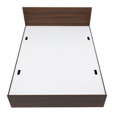 Nilkamal Arthur Queen Bed with Storage (Walnut)