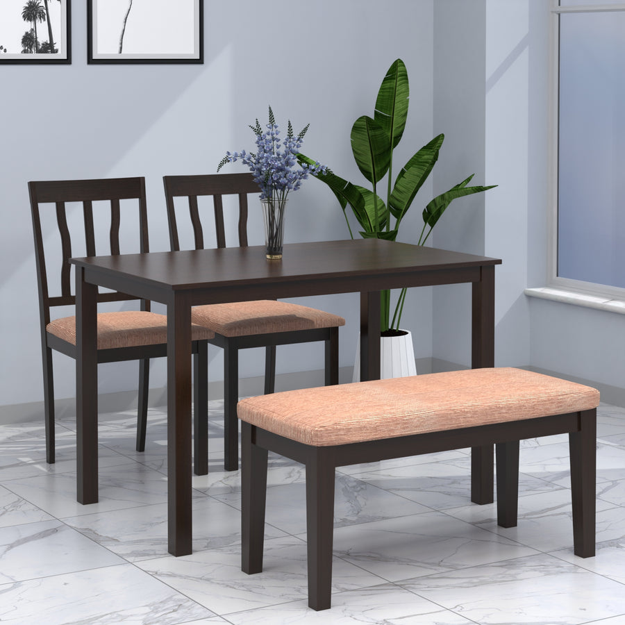 Nilkamal Alexios 4 Seater Dining Set with Bench (Wenge)