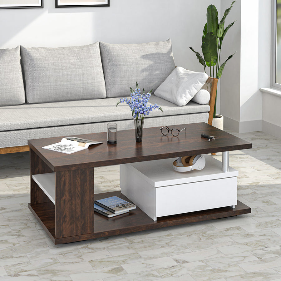 Nilkamal Altura Engineered Wood Coffee Table (Wenge / White)