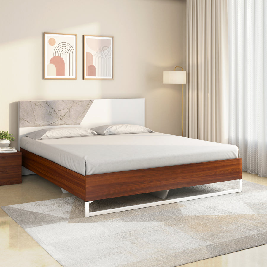 Nilkamal Asta Meta Bed  (Walnut)