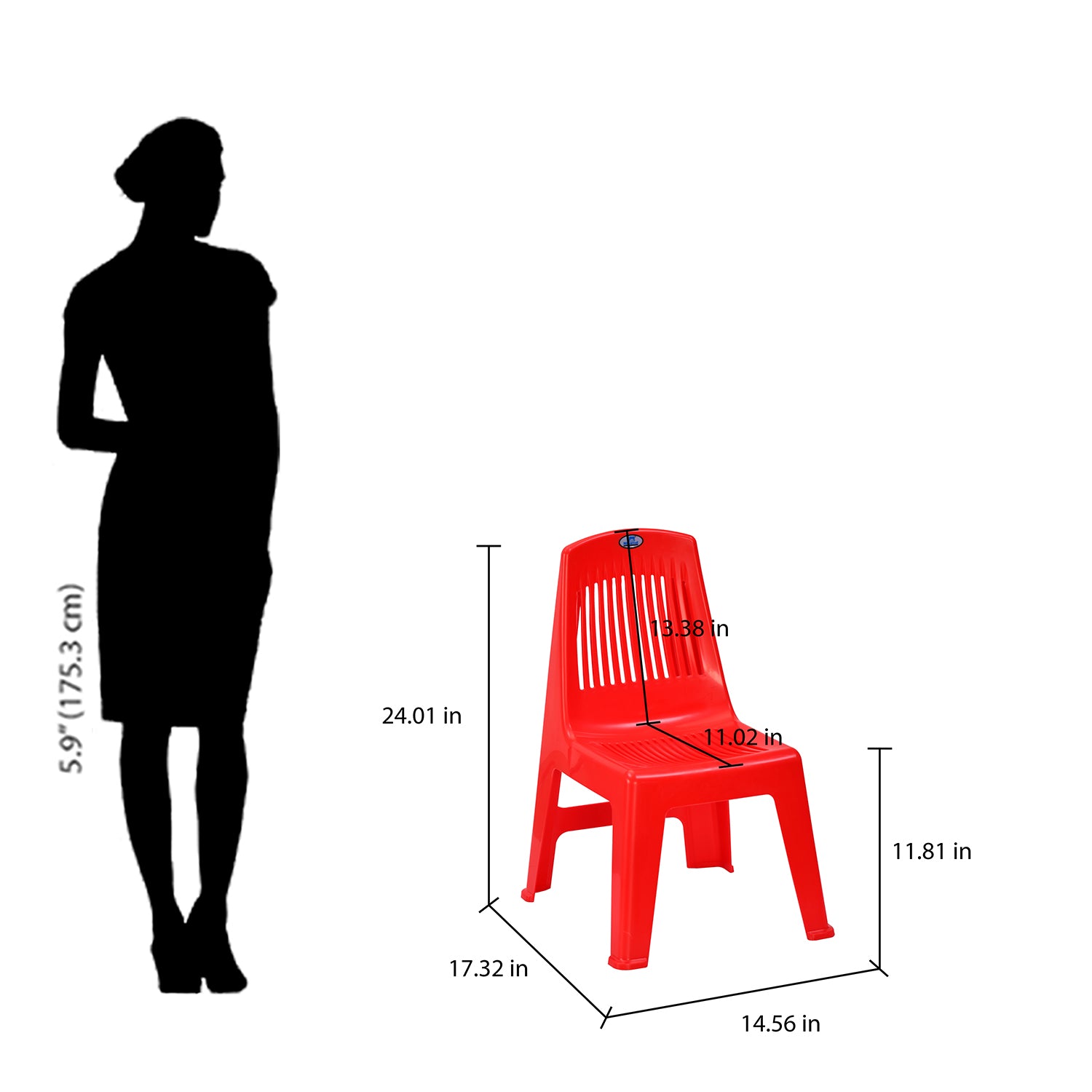 Nilkamal CHR5027 Plastic Baby Armless Chair