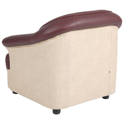 Nilkamal Bright 1 Seater Sofa (Maroon Beige)